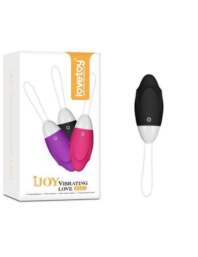 Черное виброяйцо IJOY Vibrating Love Egg