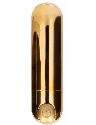 Золотистая перезаряжаемая вибропуля 7 Speed Rechargeable Bullet - 7,7 см.