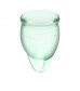 Набор зеленых менструальных чаш Feel confident Menstrual Cup