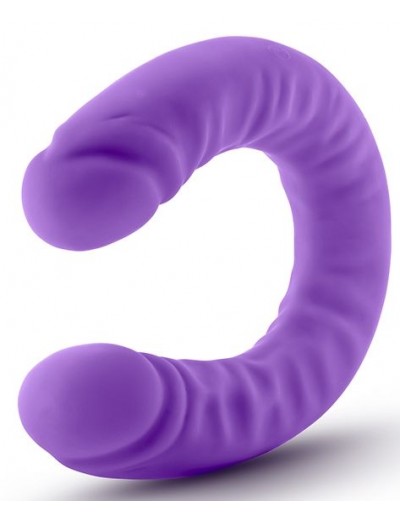 Фиолетовый двусторонний фаллоимитатор 18 inch Silicone Slim Double Dong  - 45,7 см.