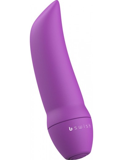 Фиолетовая вибропуля Bmine Basic Curve - 7,6 см.
