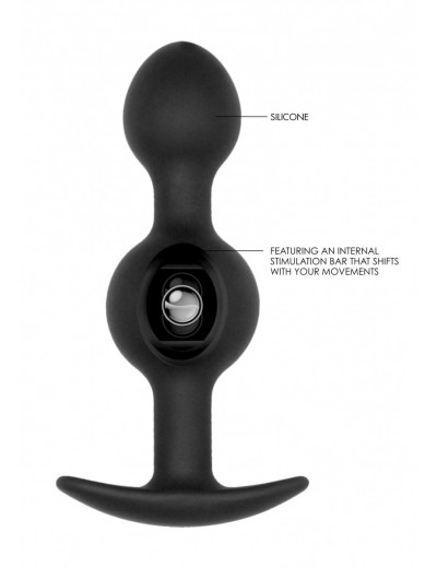 Черная анальная пробка N 90 Self Penetrating Butt Plug - 10,4 см.