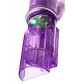 Фиолетовый хай-тек вибратор High-Tech fantasy с бусинами и отростком - 27,2 см.