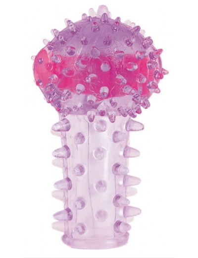Фиолетовая вибронасадка на палец или вибратор
