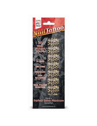 Набор лаковых полосок для ногтей Леопард Nail Foil