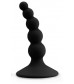Черный анальный стимулятор с шариками Lure me Beaded Anal Plug - 10,3 см.