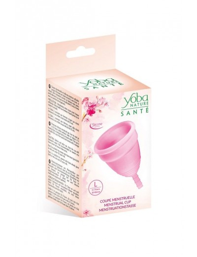 Розовая менструальная чаша Yoba Nature Coupe - размер L