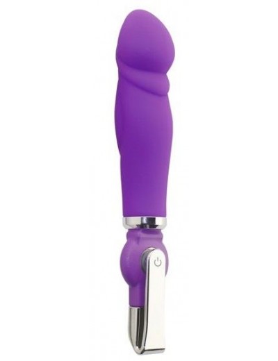 Фиолетовый вибратор ALICE 20-Function Penis Vibe - 17,5 см.