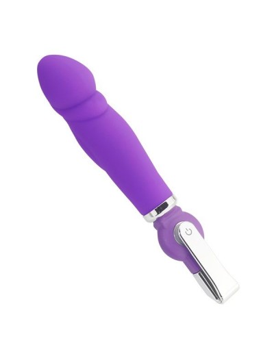 Фиолетовый вибратор ALICE 20-Function Penis Vibe - 17,5 см.