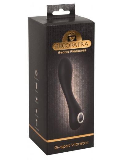 Черный элегантный вибратор Cleopatra G-Spot Vibrator - 19,7 см.
