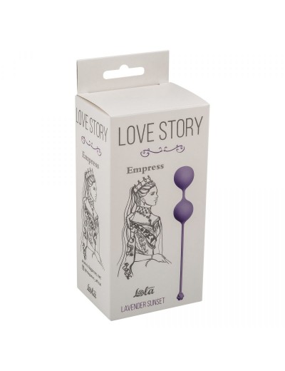 Фиолетовые вагинальные шарики Love Story Empress Lavender Sunset