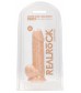 Телесный фаллоимитатор Silicone Dildo With Balls - 21,6 см.