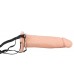 Полый вибрострапон на ремнях Vibrating Strap-On - 22,5 см.