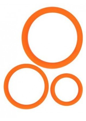 Набор из 3 эрекционных колец оранжевого цвета