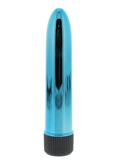 Голубой гладкий вибромассажёр KRYPTON STIX 5 MASSAGER M/S BLUE - 12,7 см.