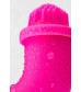 Розовый силиконовый вибратор Idol с клиторальным стимулятором - 22,4 см.