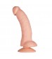 Телесный фаллоимитатор на присоске PURRFECT SILICONE DELUXE DONG 7INCH - 18 см.