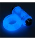 Голубое, светящееся в темноте эрекционное виброкольцо Lumino Play Vibrating Penis Ring