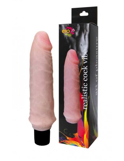 Вибратор телесного цвета  Realistic Cock Vibe - 15,5 см.