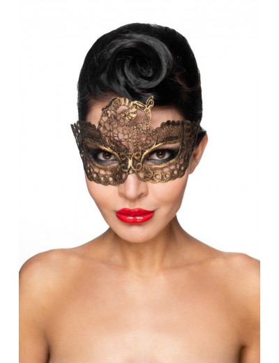 Золотистая карнавальная маска  Этамин