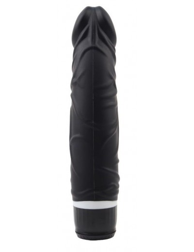 Черный вибратор-реалистик Thick Realistic Dildo - 19,5 см.