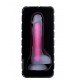 Прозрачно-розовый фаллоимитатор, светящийся в темноте, James Glow - 18 см.