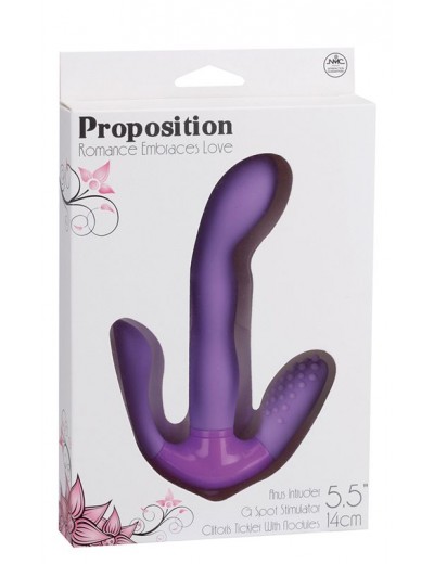 Фиолетовый стимулятор g-точки с дополнительными отростками PROPOSITION G-SPOT STIMULATOR