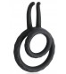 Черное двойное эрекционное кольцо с усиками