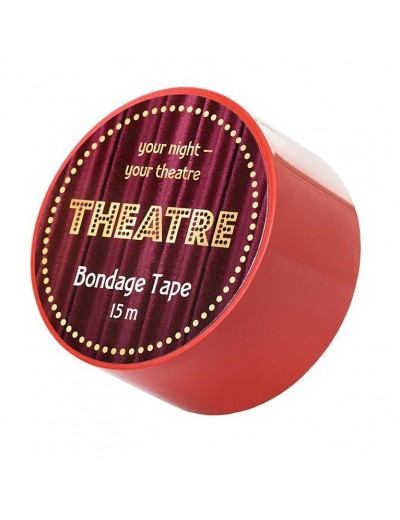 Красный бондажный скотч TOYFA Theatre - 15 м.