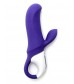 Фиолетовый вибратор Satisfyer Magic Bunny с клиторальным отростком - 17,6 см.