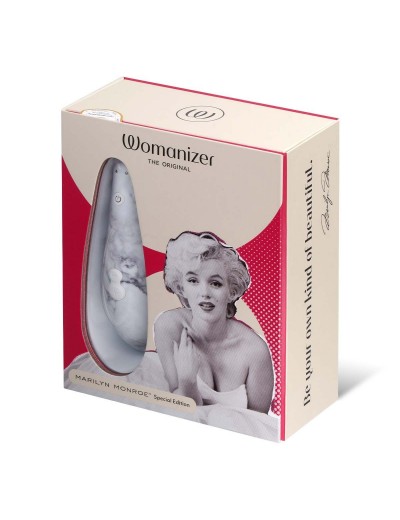 Белый бесконтактный клиторальный стимулятор Womanizer Marilyn Monroe Special Edition