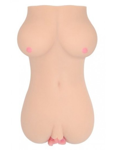 Телесный вибромастурбатор-вагина Clara OnaHole с имитацией груди