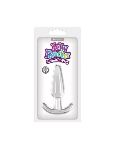 Прозрачная анальная пробка прозрачная Jelly Rancher T-Plug Smooth - 11 см.