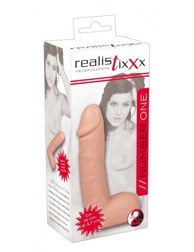 Реалистичный фаллоимитатор Realistixxx Dildo 6  - 15 см.