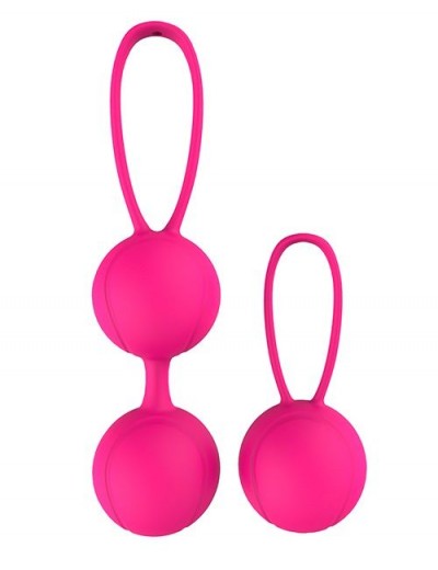 Набор розовых вагинальных шариков PLEASURE BALLS   EGGS DUO BALL SET