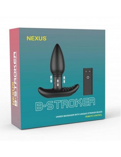 Черная анальная вибропробка Nexus B-Stroker - 13 см.