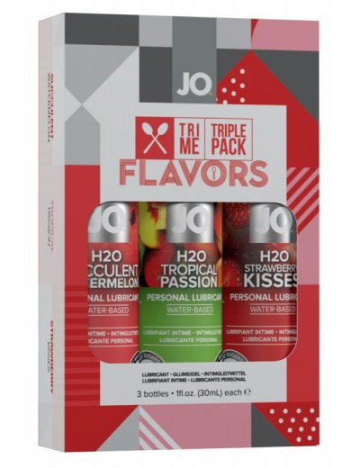 Подарочный набор ароматизированных лубрикантов Tri-Me Triple Pack Flavors