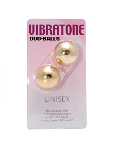 Шарики вагинальные золотые Vibratone dua-balls