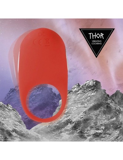 Красное кольцо с вибрацией Thor Cockring