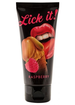 Съедобная смазка Lick It с ароматом малины - 100 мл.