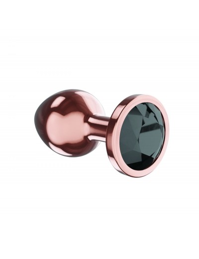 Пробка цвета розового золота с черным кристаллом Diamond Jet Shine S - 7,2 см.