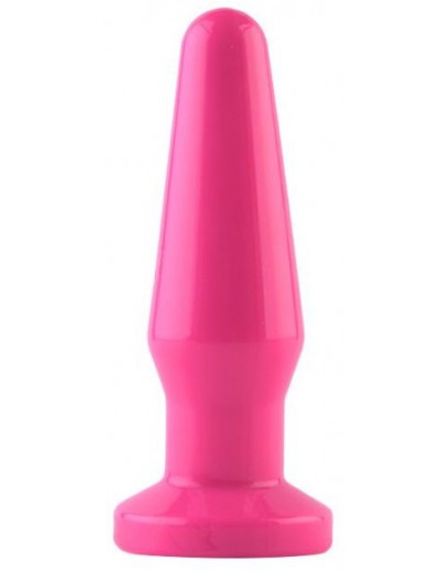 Розовая анальная втулка с закруглённой головкой POPO Pleasure - 12,4 см.