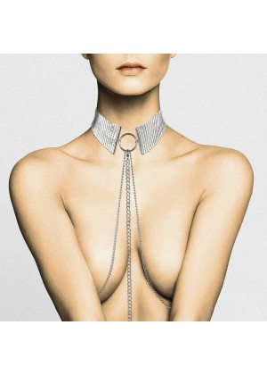 Серебристый ошейник с цепочками Desir Metallique Collar