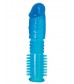 Синяя насадка-ёршик PENIS SLEEVE STRETCHABLE - 16,5 см.