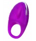 Фиолетовое перезаряжаемое виброкольцо с ресничками JOS  RICO