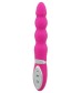 Розовый вибратор с наплывами тельца Wild Pearls Beads Vibe - 18 см.