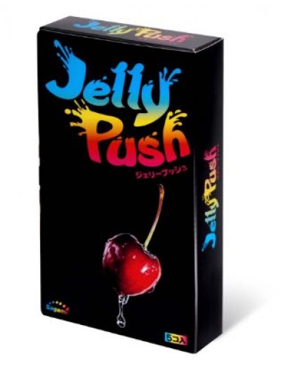 Розовые презервативы Sagami Jelly Push - 5 шт.