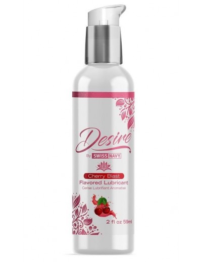 Женская смазка на водной основе с ароматом вишни Desire Flavored Lubricant Cherry Blast - 59 мл.