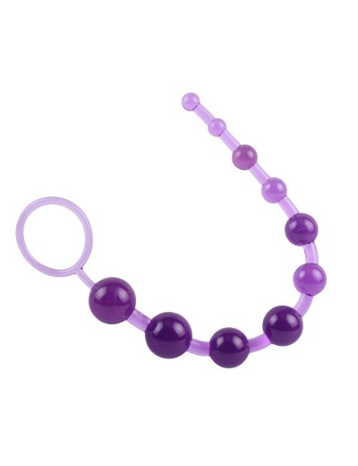 Фиолетовая анальная цепочка Sassy Anal Beads - 26,7 см.