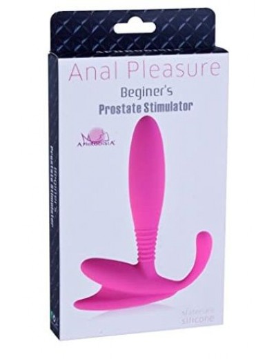 Розовый стимулятор простаты Beginner P-Spot Massager - 12 см.